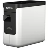 Brother P-touch P700 PTP700ZG1 TZe HSe 3,5 bis 24 mm breite TZe-Schriftbänder, bis zu 30 mm/Sek. Druckgeschwindigkeit), Schwarz, Grau