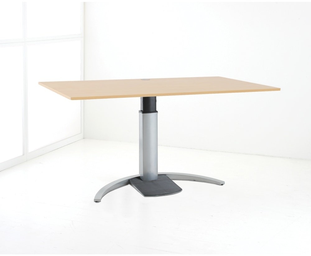 ConSet Schreibtisch 120x80 cm Säule höhenverstellbar