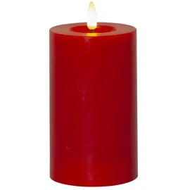MARELIDA LED Stumpenkerze LINA 15 cm rot