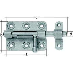 Alberts Bolzenriegel Typ266 mont.Schlaufe 100mm verz.