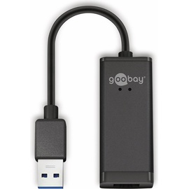 goobay USB 3.0 Gigabit Ethernet Netzwerkkonverter Schwarz,