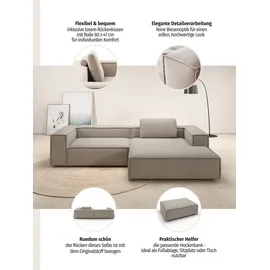 Home Affaire Ecksofa HOME AFFAIRE "Watertown, modernes XXL L-Form, 306 cm breit", silber, B:306cm H:68cm T:191cm, 100% Polyester, Sofas, Ecksofa, Großzügiges Lounge-Sofa mit viel Platz für die Familie