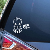 Baby an Bord Aufkleber Auto Baby Groot On Board Baby in Car Aufkleber Paket 2 Stück für Auto
