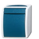 Busch-Jaeger Ocean Wippschalter, grau/blaugrün 2601/2 W-53