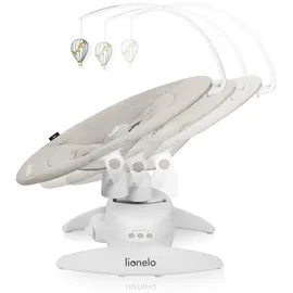 lionelo - Babywippe mit Melodie IRIS 4xAA Sandbeige - Weiß/Beige