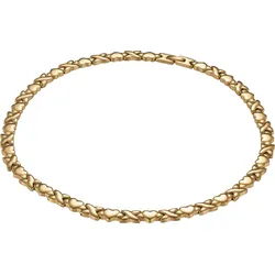 Gliederkette FIRETTI "Schmuck Geschenk Edelstahl Halsschmuck Halskette Gliederkette X Herz", gold (gelbgoldfarben), Halsketten, Damen, Edelstahl, L: 46cm B: 7mm, B:7mm