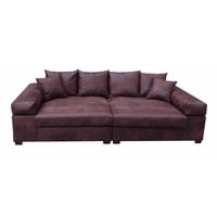 Big Sofa Couchgarnitur Megasofa Riesensofa GULIA -Gobi 4 Vintage-Braun