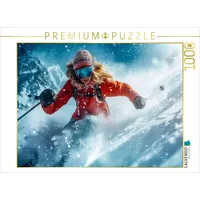 Calvendo Puzzle Skifahren, Pure Leidenschaft | 1000 Teile Lege-Größe