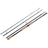 SHIMANO STC Spin 24 M, 2.40 Meter, 10-30 Gramm, 4 Teile, Spinning Reise Angelrute, STCSPIN24M, Schwarz Schwarz