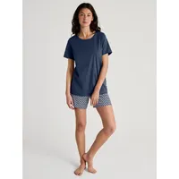 CALIDA Daylight Dreams Kurz-Pyjama Damen, aus 100% Baumwolle, hautfreundlich,