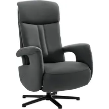 die planbar Relaxsessel MP-RS18073 Polyester 71 x 110 x 83 cm Grau drehbar mit Kopfpolsterverstellung und Relax-Funktion