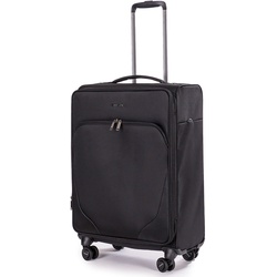 Stratic Reisekoffer  Mix Trolley 68 cm  erweiterbar  4 Rollen 60 l - Schwarz