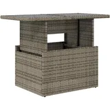 vidaXL Gartentisch mit Glasplatte 100 x 55 x 73 cm Grau