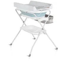 Cangaroo Babywanne Wickeltisch Como 2 in 1 faltbar, Wickelauflage, Zubehörfach blau
