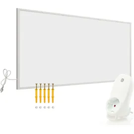 Wiltec Infrarotheizung 700 Watt inkl. WLAN-Thermostat, energieeffizienter Heizkörper mit WLAN Steuerung, Wandmontage Elektroheizung, Heizpaneel