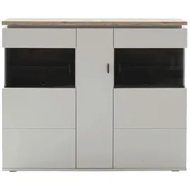 Harper Highboard 150 x 124 x 37 cm Grau