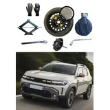 Ersatzrad-Set 17 Zoll, kompatibel mit Dacia Duster mit Wagenheber, Schlüssel, Schraube, Handschuhe und Tasche 125/80R17