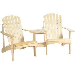 Outsunny - AdirondackGartenstuhl - 170Lx87Wx94Hcm - Naturholz
