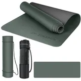 EliteAthlete EliteAthlete® Yogamatte - Sportmatte - Fitnessmatte - Gymnastikmatte gepolstert & rutschfest für Fitness, Pilates - Yoga Matte - 183 cm x 61 cm x 0.6 cm - Trainingsmatte inkl. Transportgurt + Tasche - Deep Forest