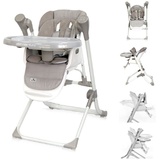 Lorelli Kinderhochstuhl, Babywippe Ventura 2 in 1 ab Geburt, Musik, verstellbar beige grau