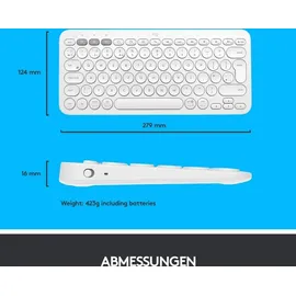 Logitech K380 DE grauweiß