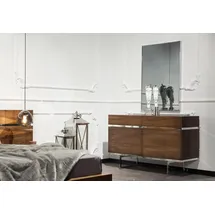 aea Luxus Kommode 130 x 0 x 0 cm mit Spiegel / braun