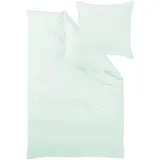 Curt Bauer Uni Mako-Satin Bettwäsche 155x220 cm + 80x80 cm | silberjade - grün