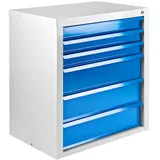 Proregal Kobra Schubladenschrank 75 x 70 x 43,5 cm Lichtgrau/Lichtblau