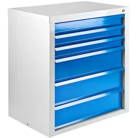 Proregal Kobra Schubladenschrank 75 x 70 x 43,5 cm Lichtgrau/Lichtblau