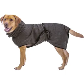 Trixie Bademantel Hund L Frottee grau