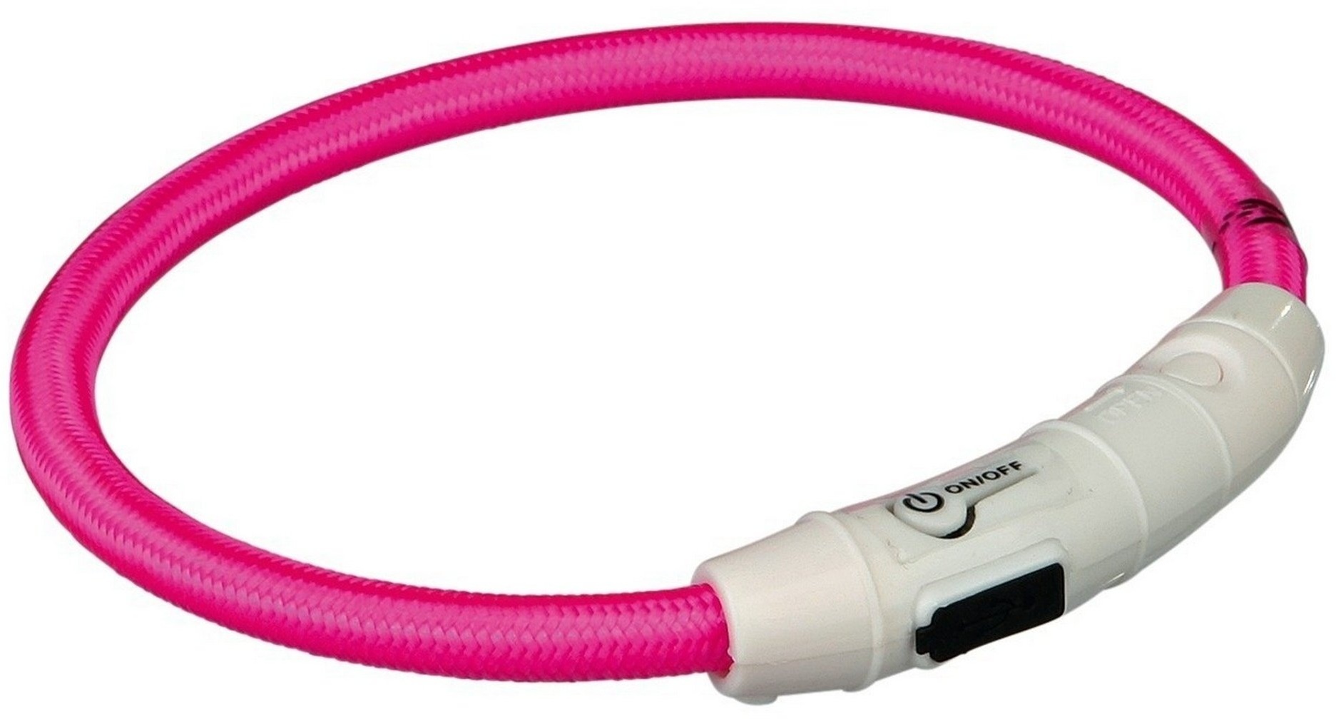 TRIXIE Flash Leuchtring USB XS - S (35 cm/ø 7 mm) pink