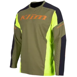 Klim Xc Pro Langarm-trikot - Hi-Vis / Winter Moss - XL