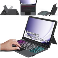 ROOFEI Galaxy Tab A9+/A9 Plus 11'' Hülle mit Tastatur QWERTZ : 3-Zonen-7-Farbige Beleuchtung Tastatur mit Trackpad - Tastatur Hülle mit Kickstand für Samsung Galaxy Tab A9+ 2023 (SM-X210/X215/X216B)