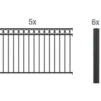 GAH Alberts Metallzaun Circle Set 1 x 10 m matt schwarz