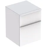Geberit Smyle Square Seitenschrank 45x60x47cm, m 2 Laden, weiß hochglanz