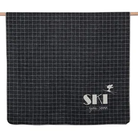 David Fussenegger Wohndecke Silvretta 'SKI you soon' 140 x 200 cm Anthrazit