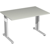 geramöbel Schreibtisch C Fuß Flex S-617102 lichtgrau/silber