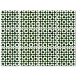 K&L Wall Art selbstklebende Fliesenaufkleber Glanz, 15x15cm Grüne Mosaik Kachel 12er Set