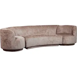 WOOOD Loungesofa »Combi-Popular: Bank + Sessel«, mit grobem Chenille gefüttert, Breite 370 cm WOOOD taupe