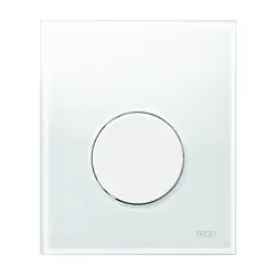 TECEloop Urinal Betätigungsplatte 9242650 Glas weiß, Taste weiß