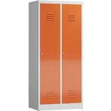 Classix X-515124 Garderobenschrank 80 x 50 x 180 cm grau/rot