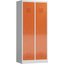 Classix X-515124 Garderobenschrank 80 x 50 x 180 cm grau/rot