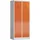 Classix X-515124 Garderobenschrank 80 x 50 x 180 cm grau/rot