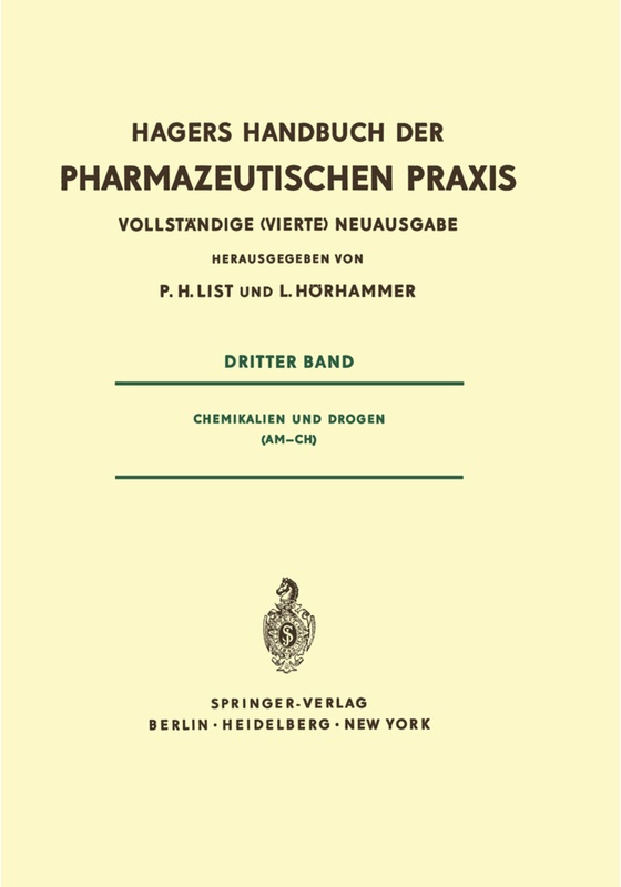 Chemikalien Und Drogen (Am - Ch) - P. H. List, L. Hörhammer, Kartoniert (TB)