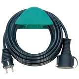 Brennenstuhl Gummi-Verlängerungskabel IP44 10 m schwarz H05RR-F 3G1,5