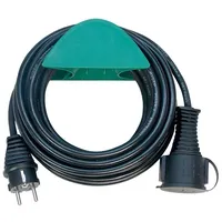 Brennenstuhl Gummi-Verlängerungskabel IP44 10 m schwarz H05RR-F 3G1,5