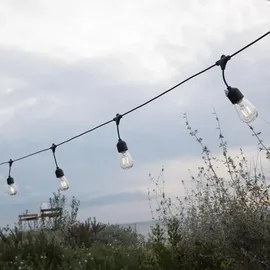 Lumi Jardin Lichterkette schwarz 6,5 m 10 Glühbirnen inkl. LED-Lampe