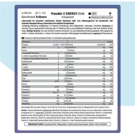 Fresenius Fresubin ENERGY Drink Erdbeere | Trinknahrung hochkalorischer Energy Drink Erdbeere 6x4x200ml Trinkflasche