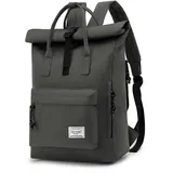 TANTOMI Laptop Rucksack, Rucksack Laptop Tasche 15,6 Zoll, Rucksack Damen und Herren weit öffenbar, Rolltop Rucksack wasserdicht, Backpack Daypack für Schule, Fahrradfahren, Freizeit und Reise.