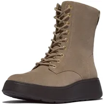 FitFlop F-Mode Suede Lace-UP Flatform Ankle Boots Stiefel braun 42 EU